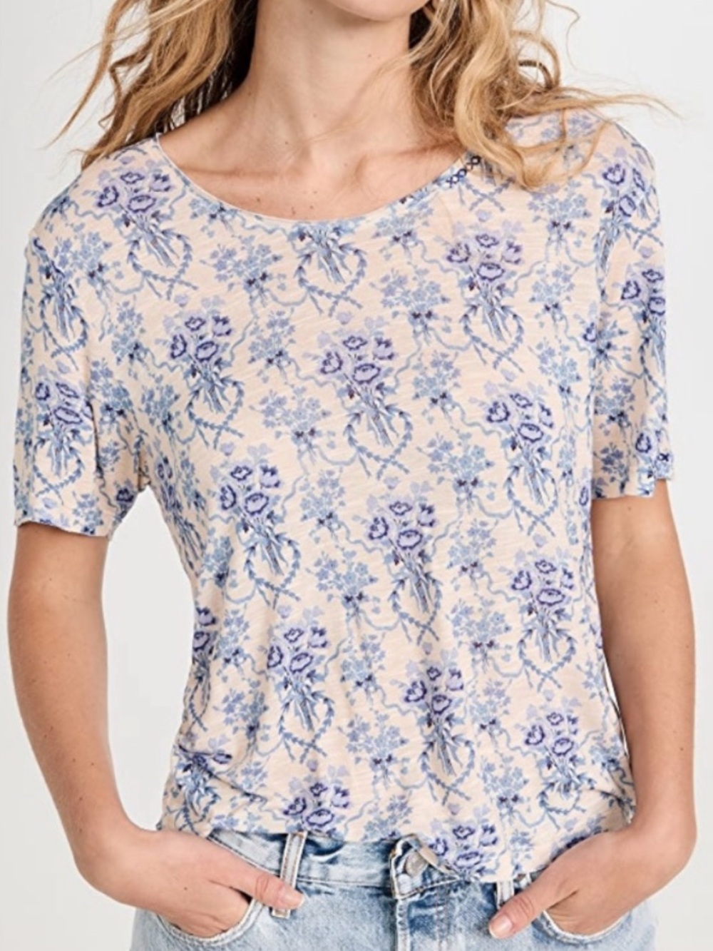 LoveShackFancy calix Floral Print tee
